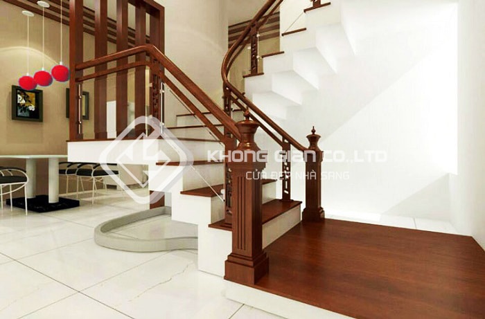 Trụ cầu trang là phần trụ đỡ cầu thang lớn nhất thường đặt ở đầu của cầu thang được làm bằng gỗ